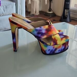 Ego Evermore Teenage Dream Festival Retro Disco '70s Heels Size 8 New